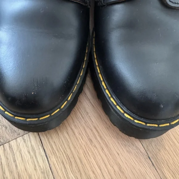 Dr. Martens Black Combat Boots with Rugged Sole - Picture 4 of 6